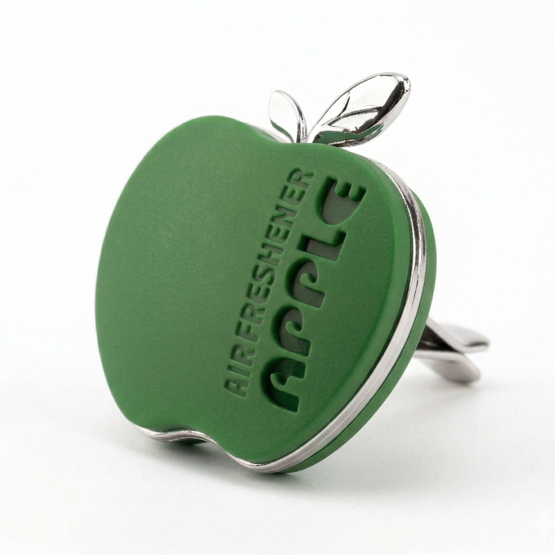 Car Air Freshener Apple Vent Clip Solid Scented Orange Colour