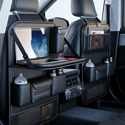 Car Backseat Organizer with Foldable Table Tray
