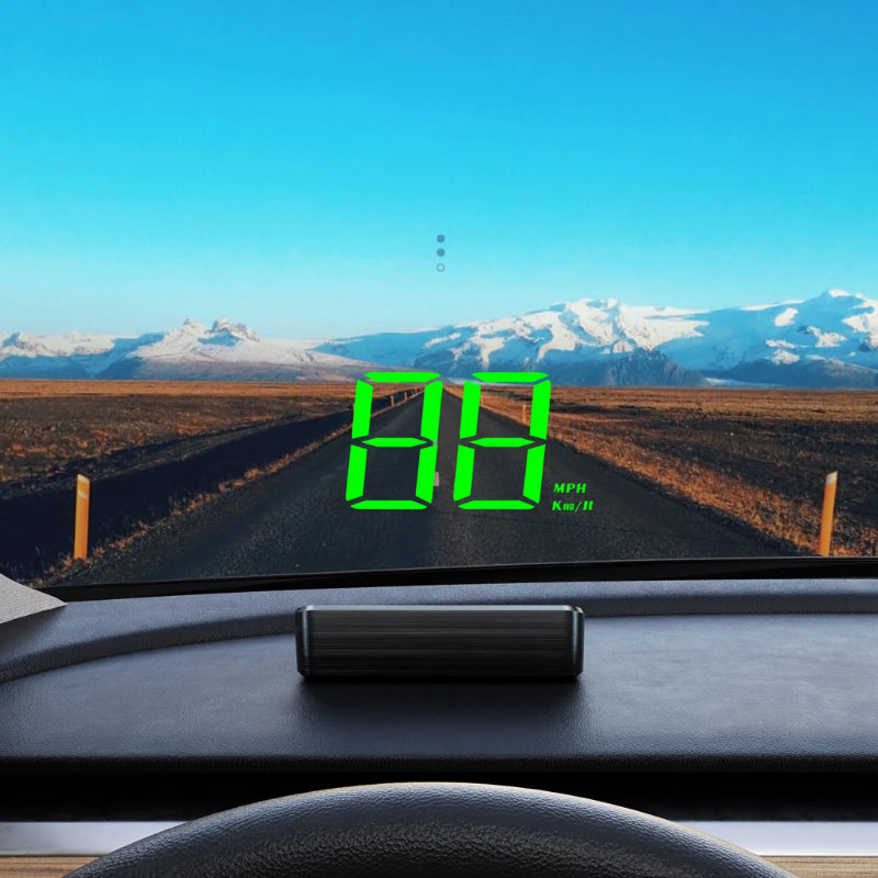 Car Head Up Display HUD Speedometer KMH OBD2 White