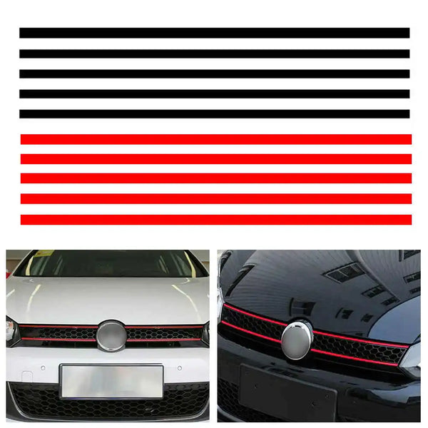 Car Reflective Sticker Strip Front Hood Grille Decal for VW Golf & Polo