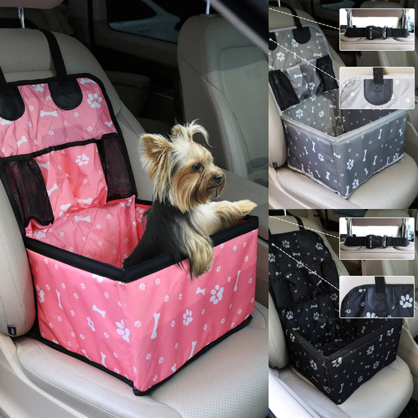 Dog Car Seat with Storage Pockets Non Slip Travel Bed