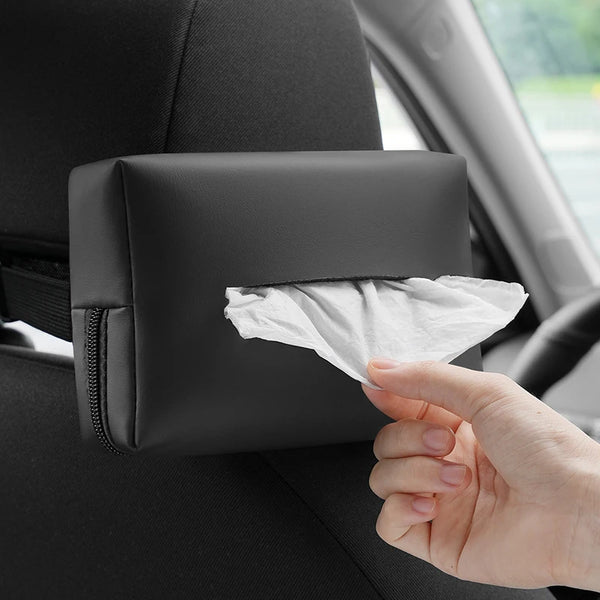 Hanging Car Tissue Box Leather Holder