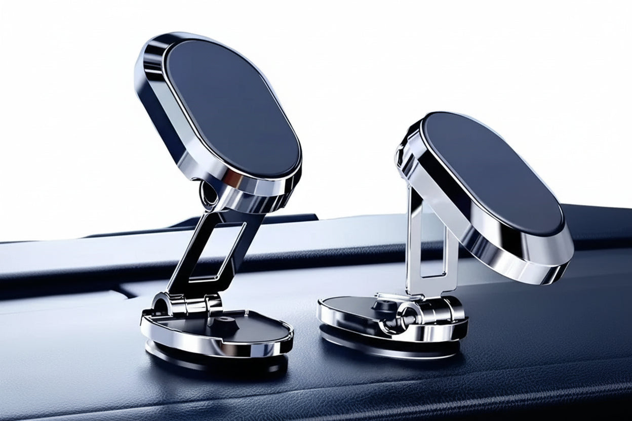 Magnetic Folding Car Phone Holder N45 Strong Magnet Front View