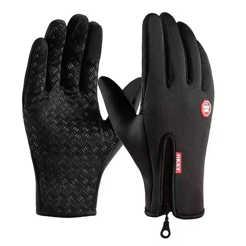Outdoor Gloves Warm Anti Slip Touchscreen Windproof Black M