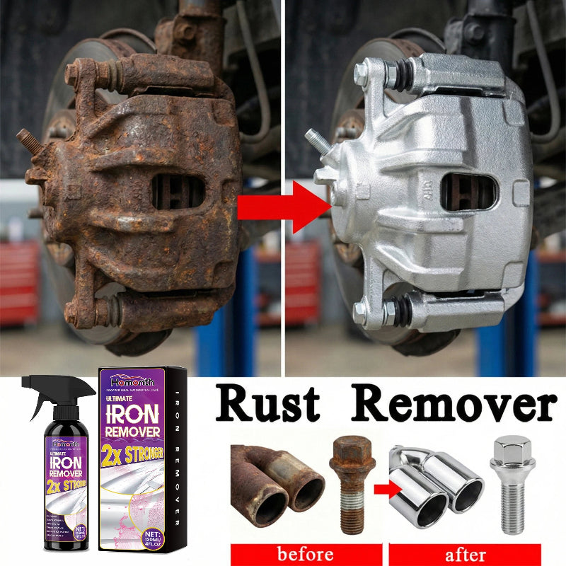 Rust Remover Spray 120ml, Iron Clean Metal Restoration for Wheels & Tools (Fast-Drying)