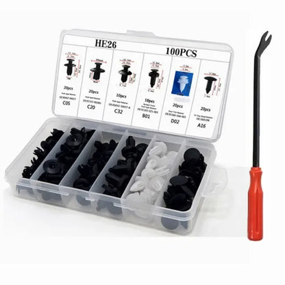 Car Fender Clip Push Retainer Kit 800 Piece with Removal Tool