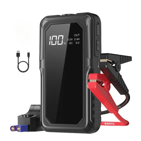2000A Peak Car Jump Starter 12V Battery Booster with Wireless Charging