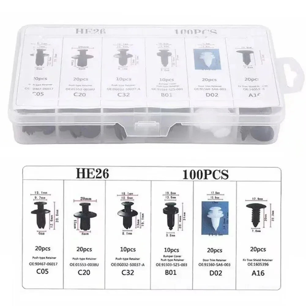 Car Panel Clip Kit 415 Piece Assorted Fastener Retainers