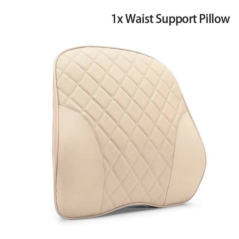 Car Lumbar Support Cushion Memory Foam Side Profile View