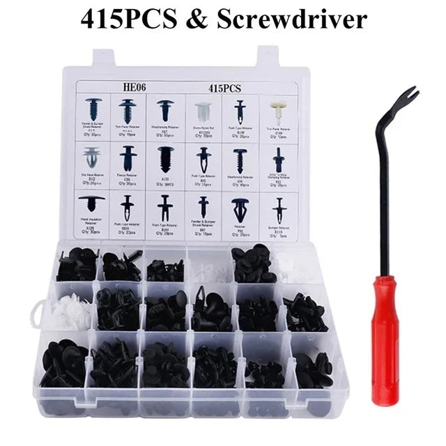 Car Trim Fastener Retainer Push Clip Black Nylon Multiple Pack
