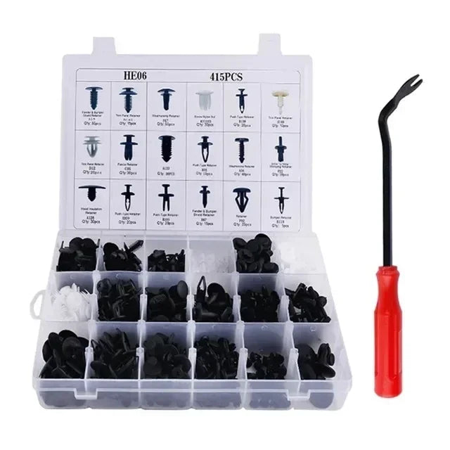 Car Interior Panel Clip Set Push Retainer Fastener 100 Piece