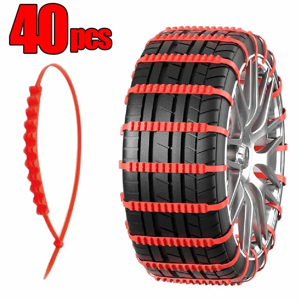 Universal Emergency Snow Chains Plastic Anti-Slip Traction Aid