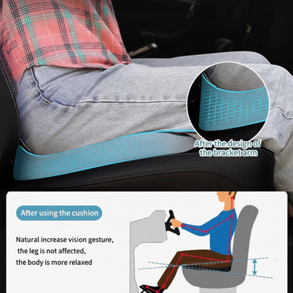 Seat Cushion Breathable Grid Cover + PE Foam Support (Removable & Washable) Non-Slip 