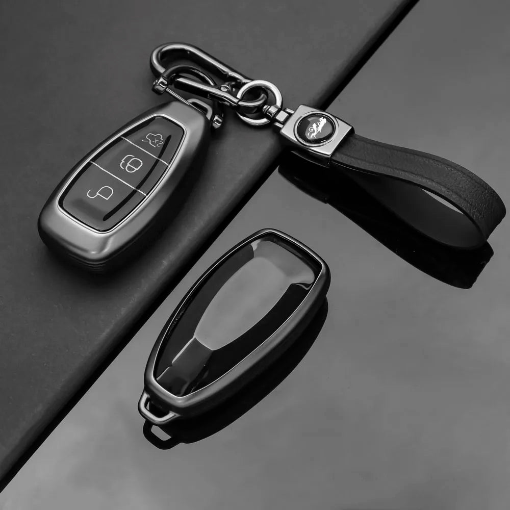 TPU Ford Key Case Cover with Keychain Accessory