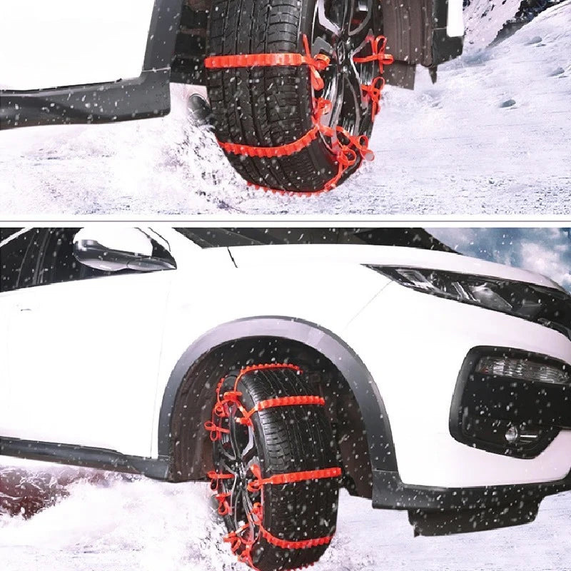 Universal Emergency Snow Chains 20/40pcs Plastic Anti-Slip Traction Aid