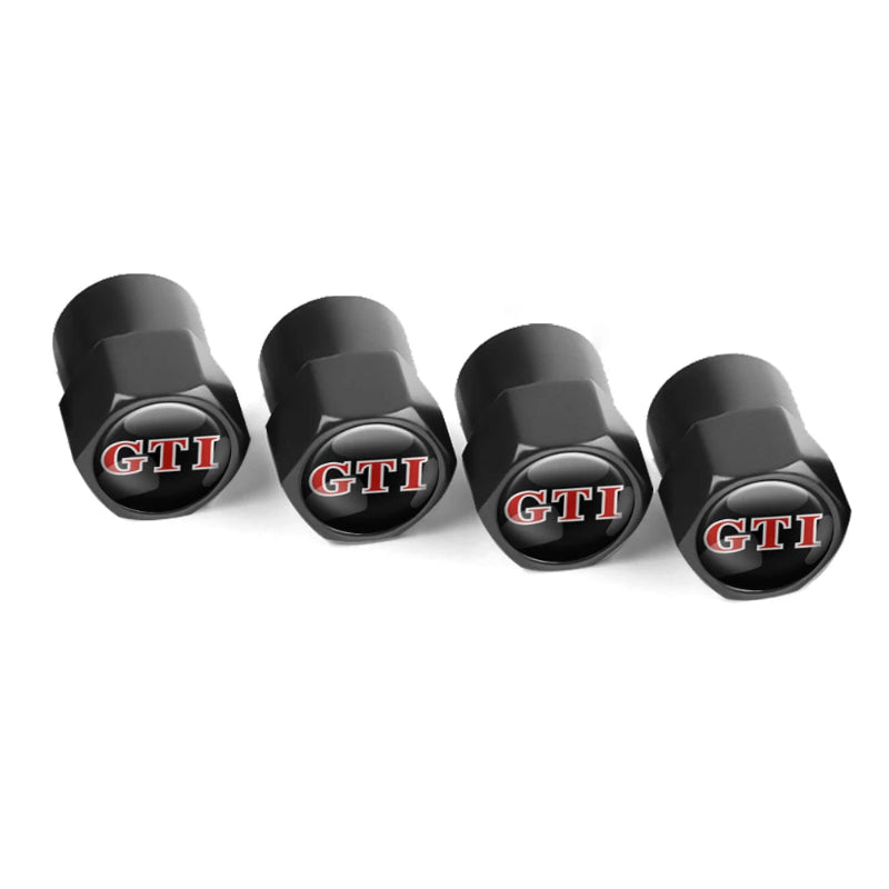 Valve Caps Tire Premium for VW 4pcs (Aluminum Alloy, Logo)