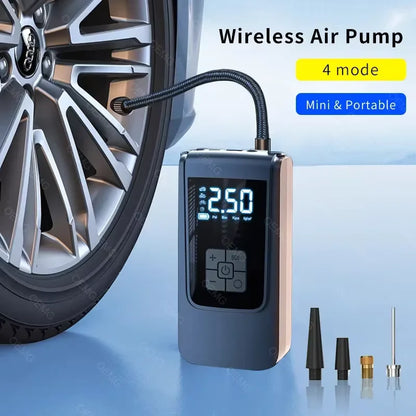 Wireless and Wired Car Air Compressor LCD Tire Inflator