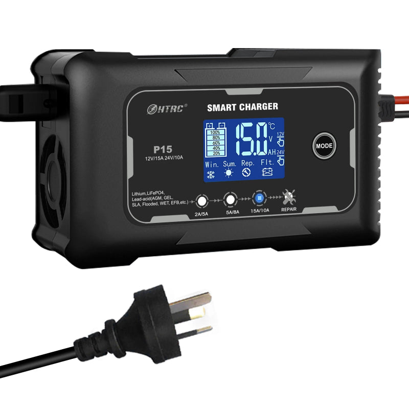 LCD display car battery charger