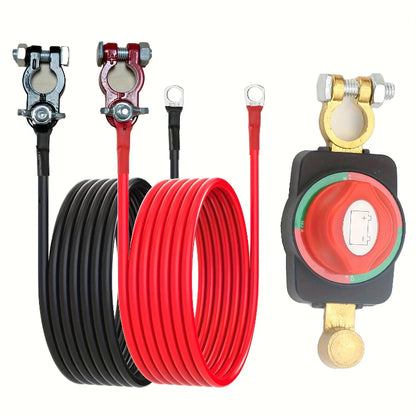 Car battery disconnect switch with cable