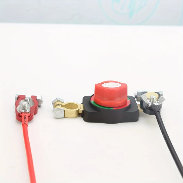 Car Battery Terminal Quick Release Disconnect Switch with Cable, Brass and Aluminum