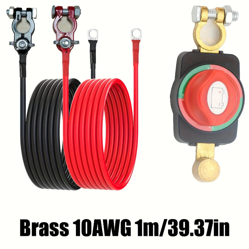 Car battery isolator brass cable