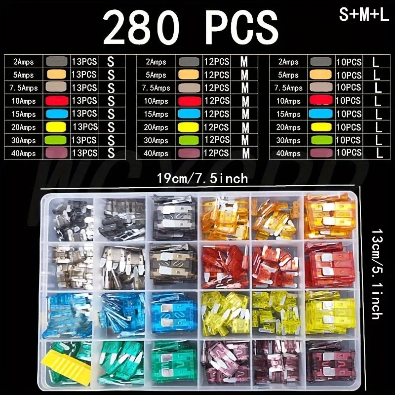 Blade fuse assortment with case