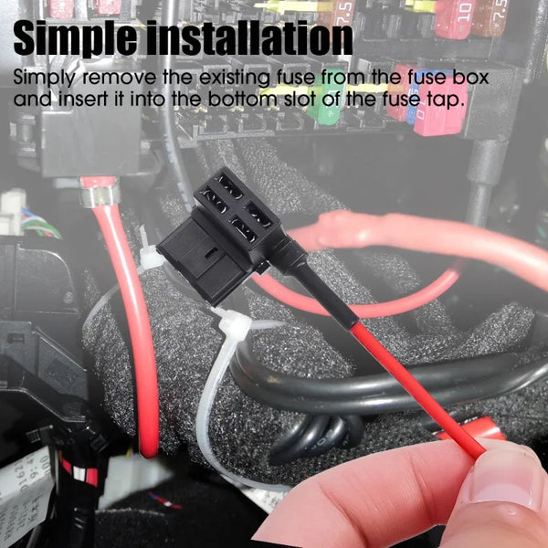 Car Fuse Tap Adapter, ATM Blade Fuse Add Circuit for Dashcam GPS LED 5 Pack