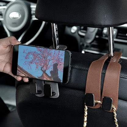 Rear seat car headrest hook