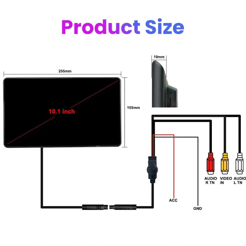 Car headrest monitor with built in WiFi and Bluetooth