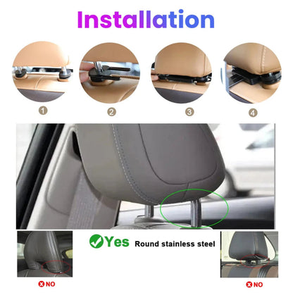 Car headrest screen with Mirror Link and CarPlay support