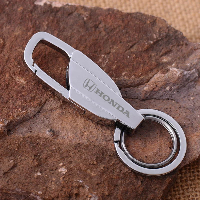 Honda car key ring chrome finish
