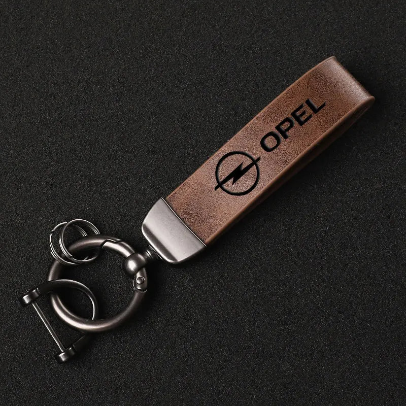 Genuine leather keychain for Opel Insignia