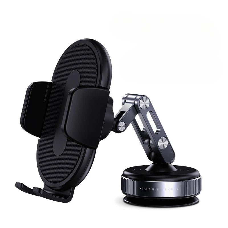 Aluminum car phone mount with vacuum suction