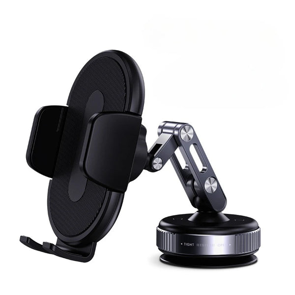 Car Phone Mount, Aluminum Vacuum Suction for Dashboard and Glass