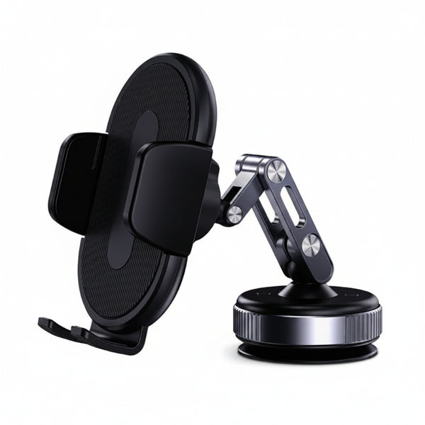 Car Phone Mount, Aluminum Vacuum Suction for Dashboard and Glass