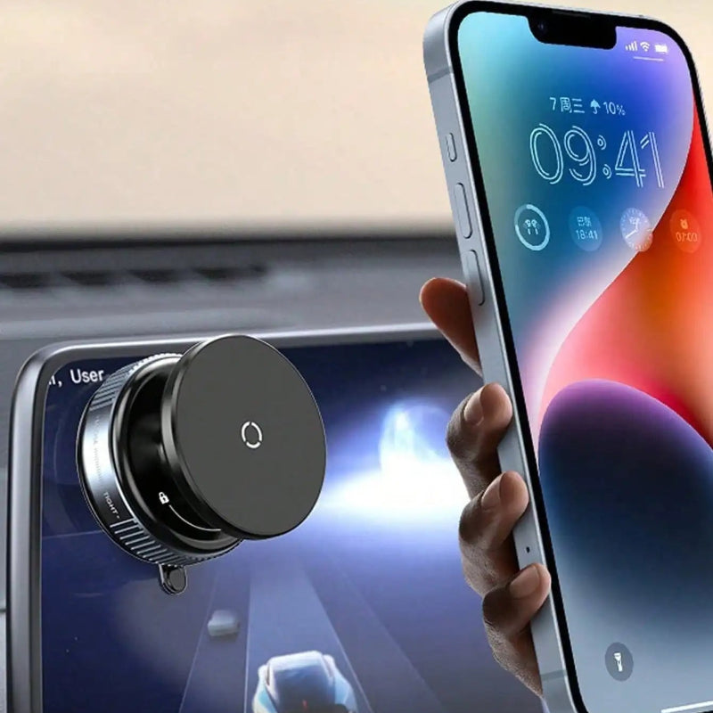 Universal car phone mount with N52 magnetic adsorption