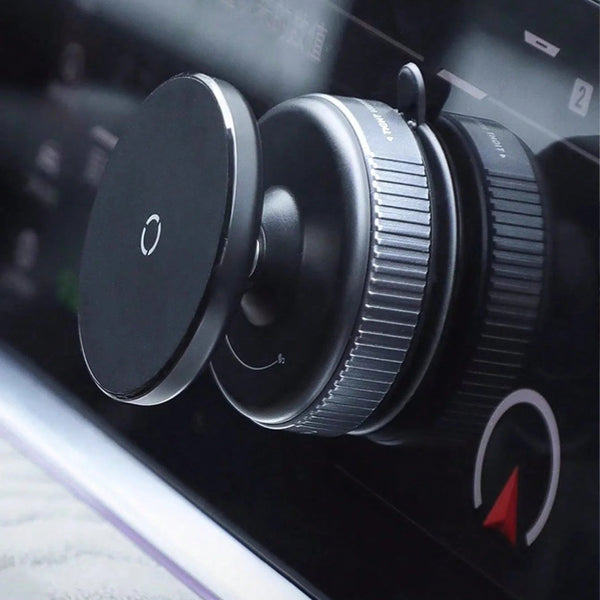 Car Phone Mount, Dual Vacuum Suction and Magnetic Holder for Windshield