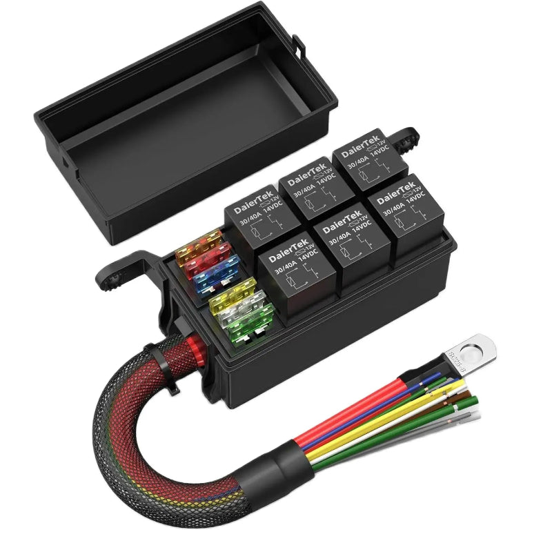 Car relay box 12V 6 way DaierTek