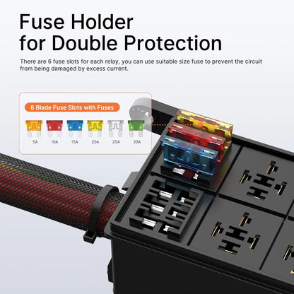Daiertek 6 slot relay fuse box