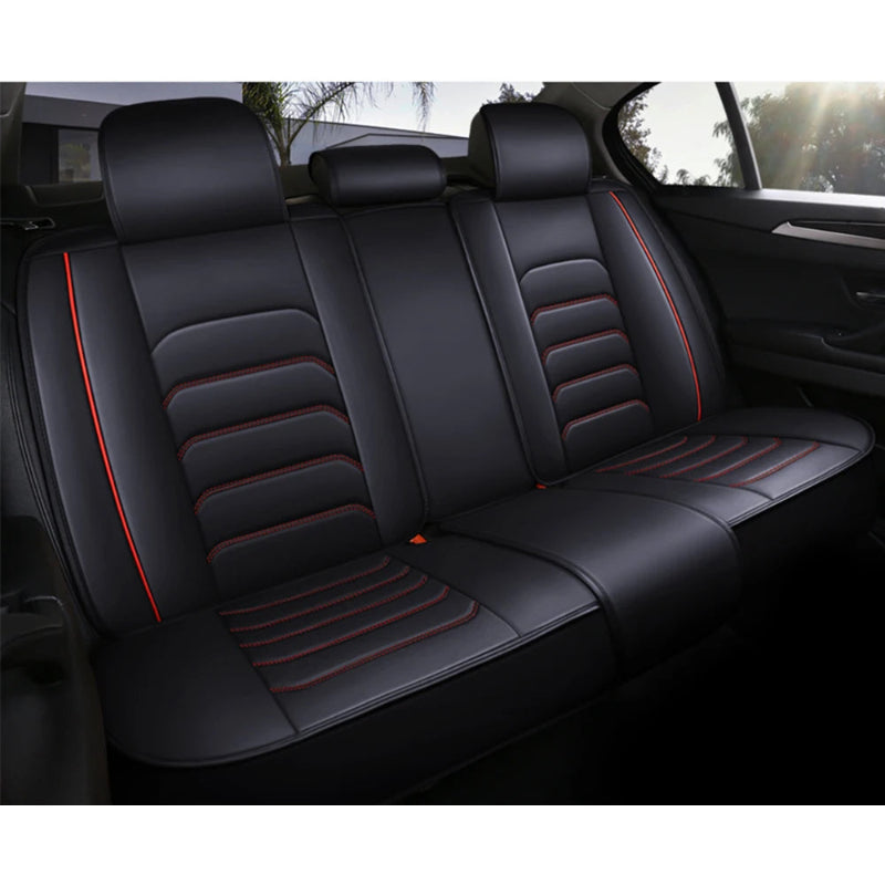 Volkswagen car seat cover in black and red