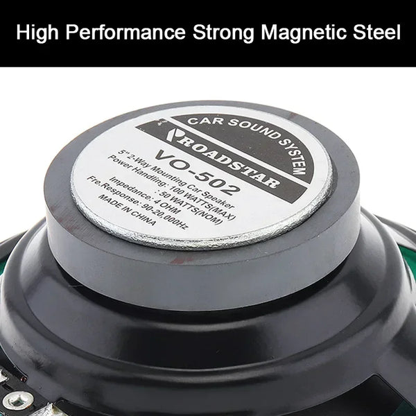 Car Speakers, Universal HiFi Coaxial 100W Audio System