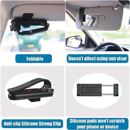 Multifunctional car phone holder clip