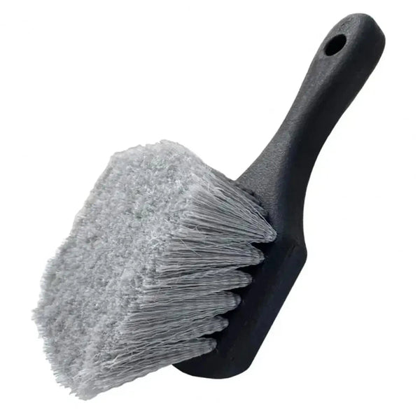 Car Wheel Cleaning Brush, Short Handle Tire and Rim Detail Tool