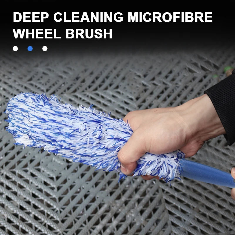 Soft microfiber car wheel brush