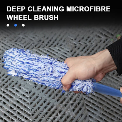 Soft microfiber car wheel brush
