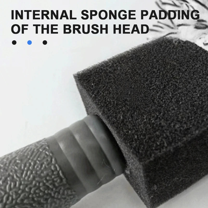 Long handle wheel cleaning brush