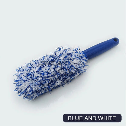 Microfiber wheel hub brush