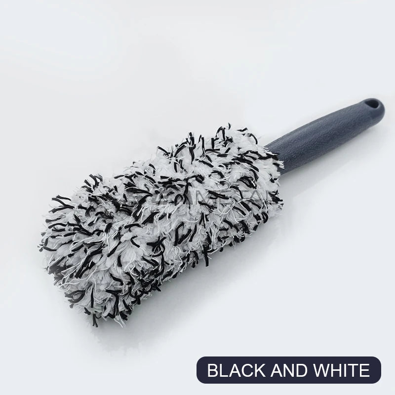 Car wheel and rim cleaning detailing tool