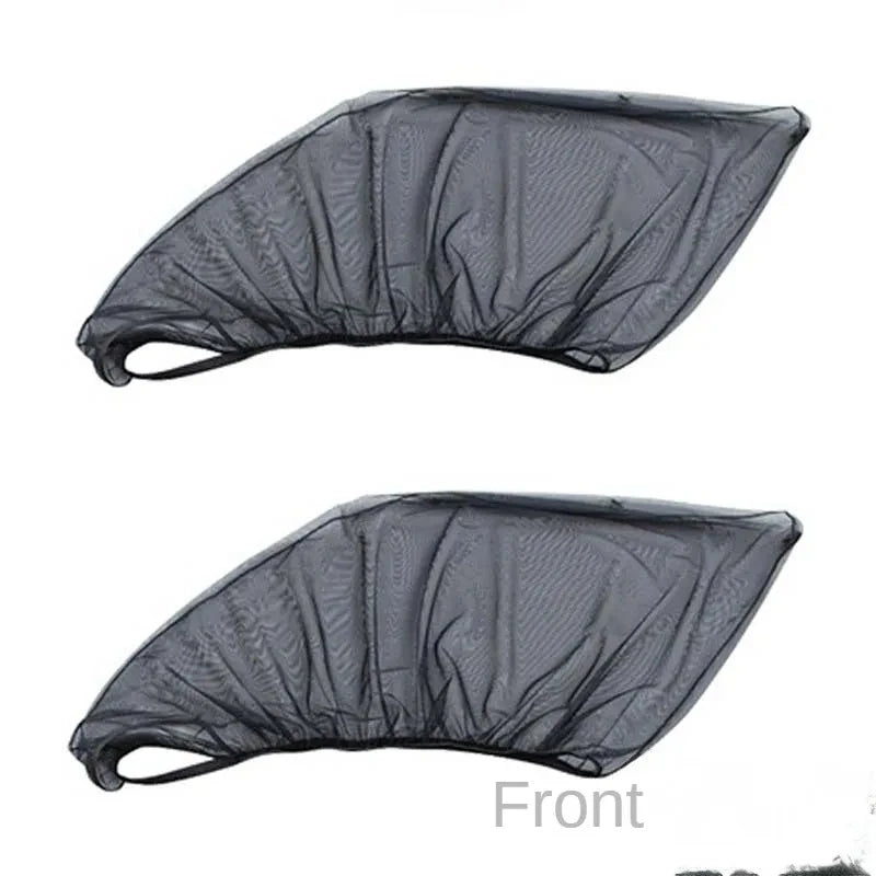 Car window mesh shade blocks sun lets air through