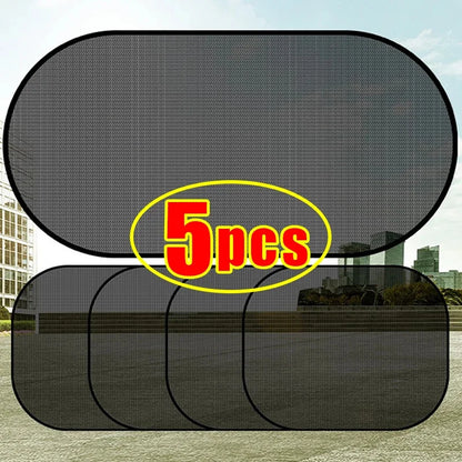 Car window sunshade 5 piece UV protection set
